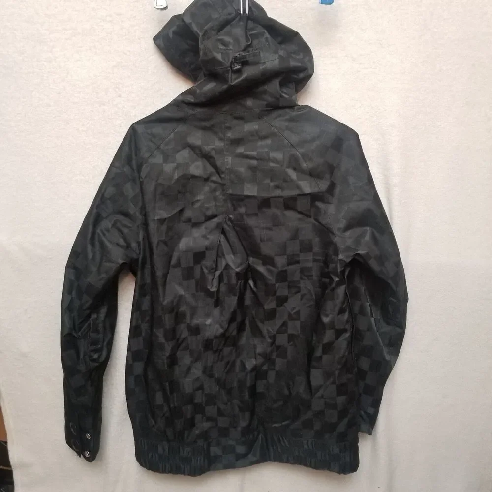 Nike SB Hooded Jacket Black Checkered Padded Skateboarding Coat‎ Small